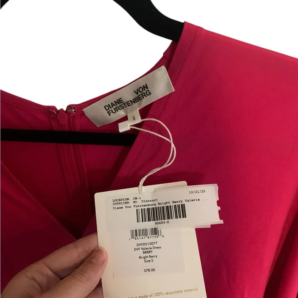 Diane Von Furstenburg Valerie Dress in Bright Berry Size Small NWT